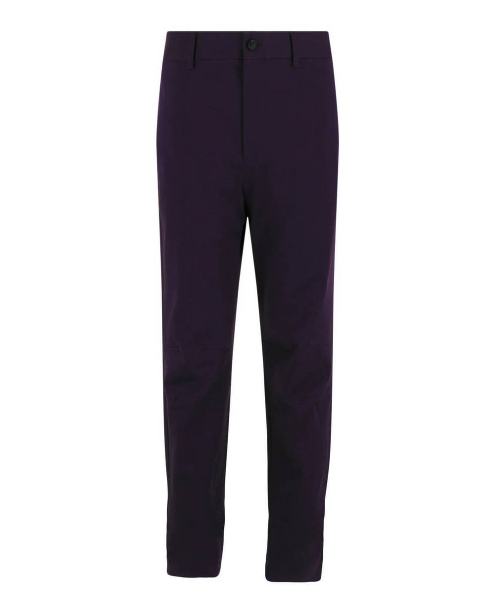 NEW SALVATORE FERRAGAMO men's cotton twill trousers in purple